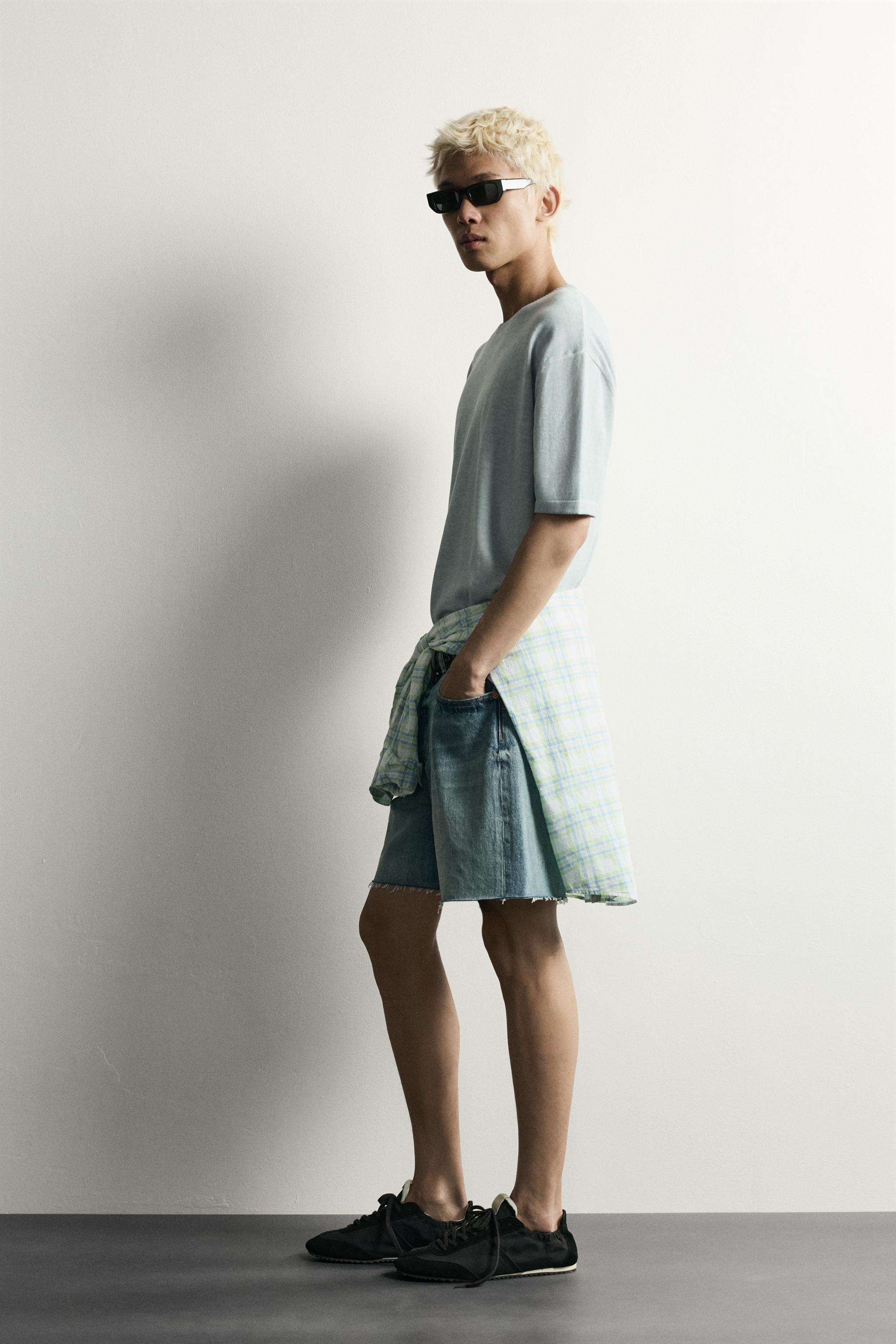WASHED EFFECT KNIT T-SHIRT